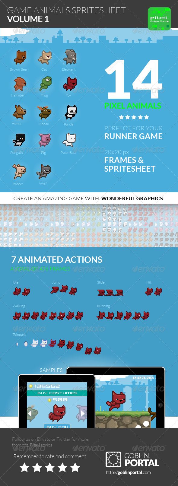 Game Animals Spritesheet | Volume 1